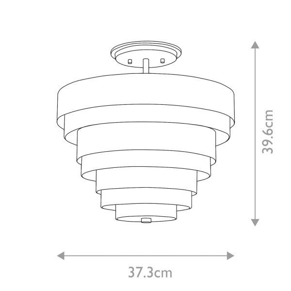 Deckenlampe Metall Ø 37,3 cm rund in Messing Antik Weiß