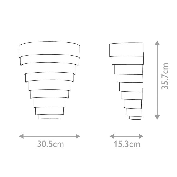 Applique LED H : 35,7 cm en laiton vieilli aspect albâtre