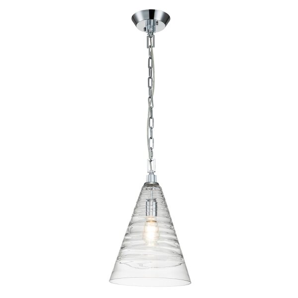 Hängelampe Glas Metall E27 D: 29,5 cm rund FREJA