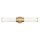 Luminaire LED pour salle de bain verre métal IP44 65,9 cm de haut allongé