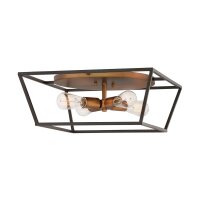 Deckenlampe Metall B: 45,7 cm in Messing Bronze E27