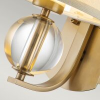 Applique avec LED G9 en laiton crème Abat-jour en...