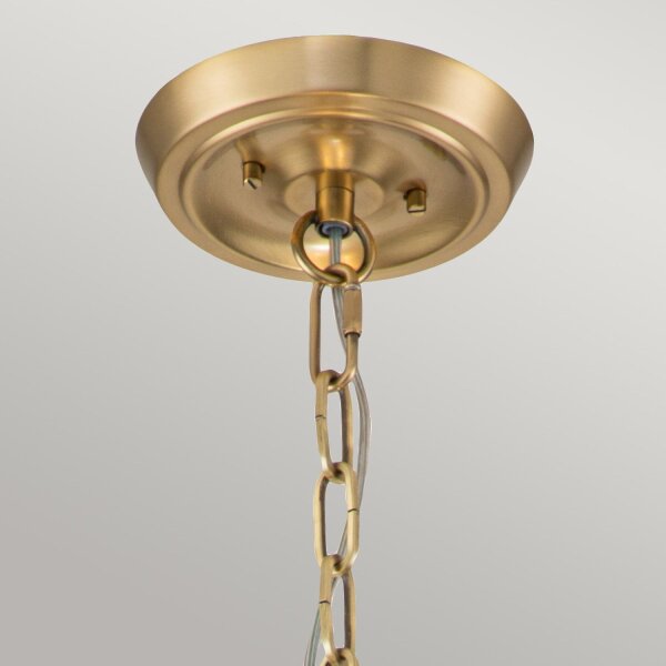Hängeleuchte Glas Metall rund D: 58,4 cm 4x E27 blendarm
