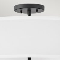 Deckenleuchte Weiß Schwarz Ø 58,4 cm Stoff...