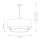 Lampe de plafonnier tissu métal D : 58,4 cm en laiton blanc 4x E14