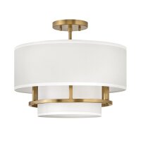 Deckenleuchte rund D: 40,6 cm E14 Modern Metall Stoff