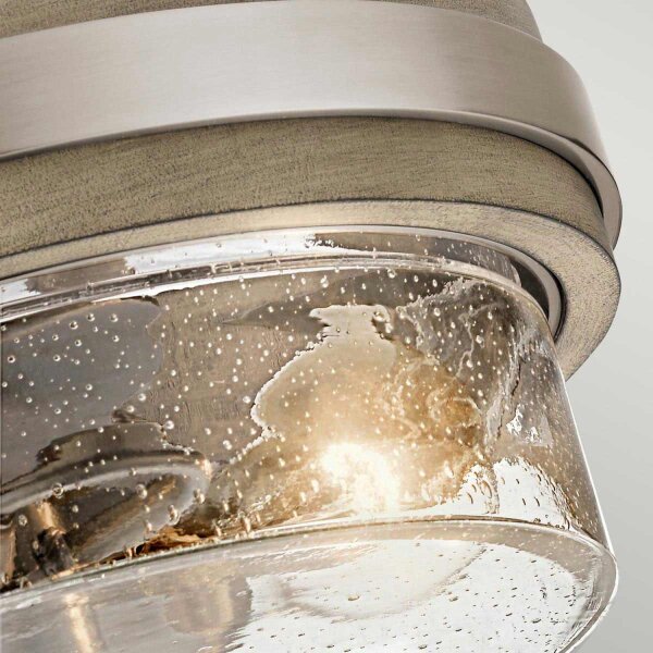 Deckenlampe innen rund D: 30,5 cm Metall Glas 1x E27