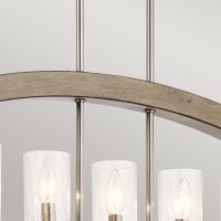 Lampe à suspendre métal verre pluie 5x E14...