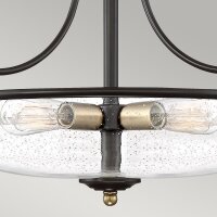 Lampe de plafonnier métal verre rond D : 42,2 cm...