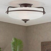 Deckenlampe rund D: 42,2 cm 3x E277 in Bronze antik...