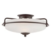Deckenlampe rund D: 42,2 cm 3x E277 in Bronze antik...