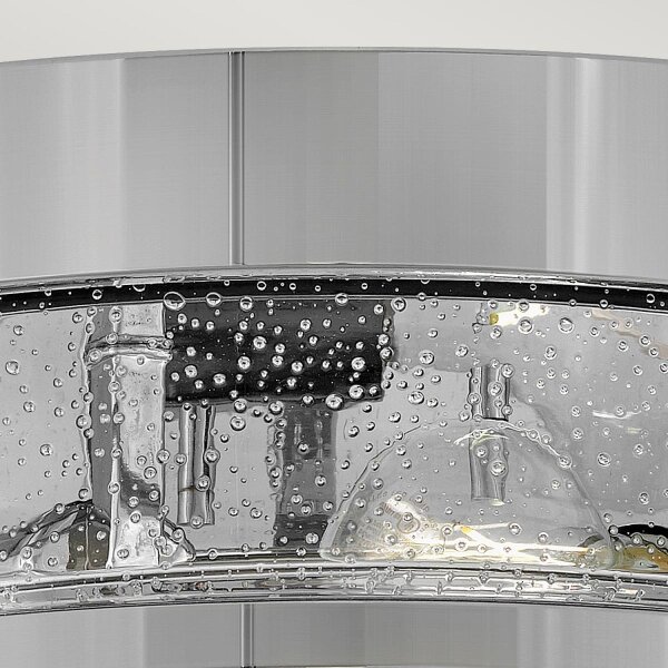Deckenleuchte rund D: 40 cm Chrom aus Metall Glas 3x E27