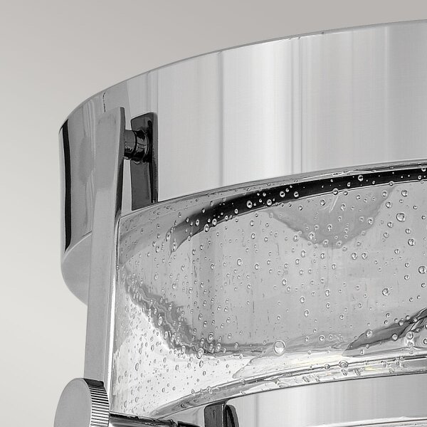 Deckenleuchte rund D: 40 cm Chrom aus Metall Glas 3x E27