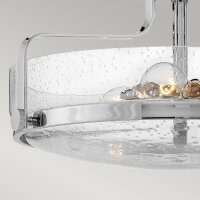 Deckenleuchte Metall Glas E27 rund Ø 45,6 cm 3x E27