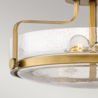 Deckenleuchte Glas Metall Ø 45,6 cm rund 3x E27...
