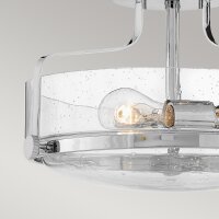 Lampe de plafonnier métal verre D : 36,6 cm Chrome...