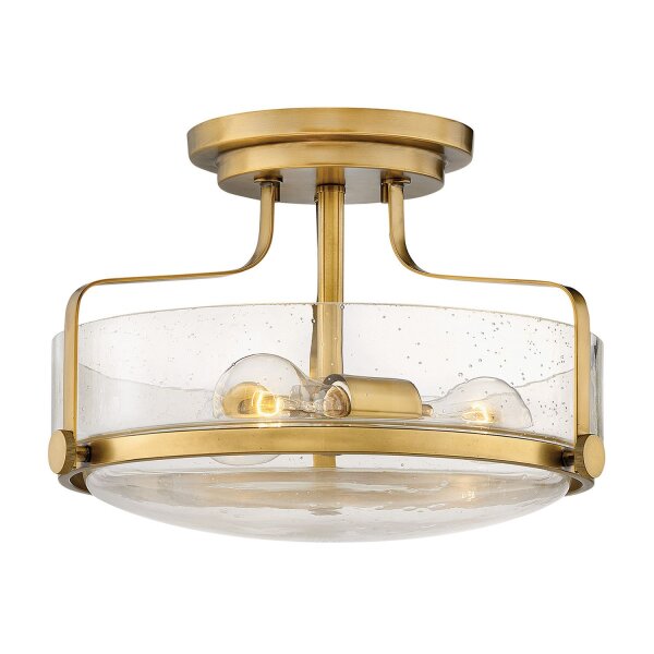 Plafonnier rond D : 36,6 cm Métal Verre de pluie 3x E27