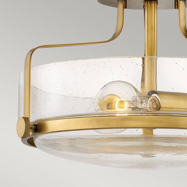 Plafonnier rond D : 36,6 cm Métal Verre de pluie 3x E27