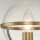 Badlampe Wand Metall Glas IP44 H: 40,3 cm in Messing Antik