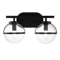 Lampe de salle de bain verre m&eacute;tal IP44 largeur...