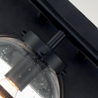 Badezimmerlampe Schwarz Metall Glas 60,6 cm breit IP44 Wand