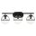 Lampe de salle de bain noire métal verre 60,6 cm de large IP44 mur