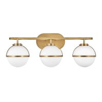 Lampe de salle de bain verre m&eacute;tal E14 IP44 L :...