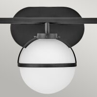 Badezimmerlampe Wand IP44 60,6 cm breit Metall Glas E14