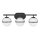 Lampe de salle de bain murale IP44 60,6 cm de large métal verre E14