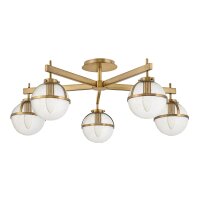 Badezimmerlampe Decke Glas Metall E14 IP44 81,3 cm breit