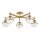 Lampe de salle de bain plafond verre métal E14 IP44 largeur 81,3 cm
