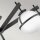 Plafonnier de salle de bain noir blanc IP44 large 81,3 cm métal verre