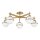 Plafonnier salle de bain IP44 81,3 cm de large laiton antique blanc