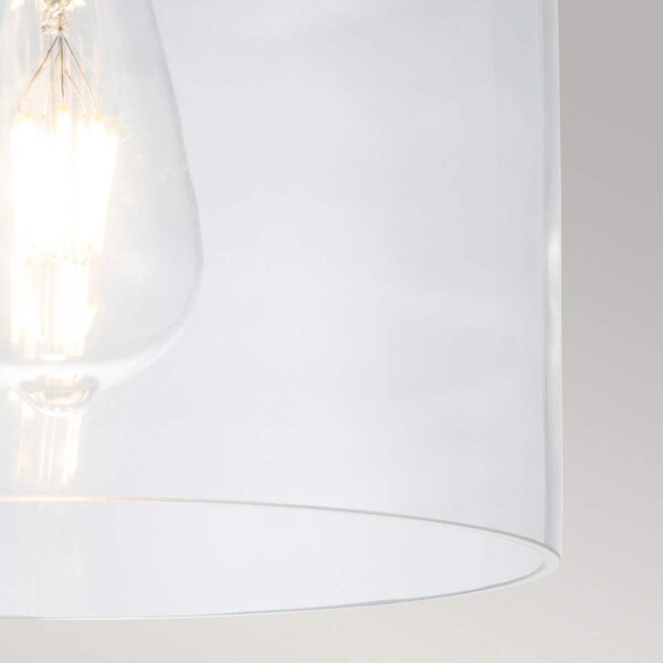 Lampe de plafonnier petit métal verre Ø 22,9 cm en laiton bruni