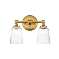 Wandleuchte Badezimmer LED G9 IP44 B: 33 cm in Messing