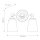 Wandleuchte Badezimmer LED G9 IP44 B: 33 cm in Messing