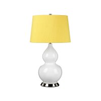 Lampe de table Blanc Jaune Céramique Tissu E27 64...