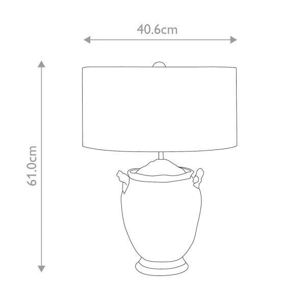 Lampe de table E27 argent antique or 61 cm de haut Classique