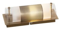 Applique murale verre métal L : 24 cm petit en bronze