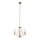Kronleuchter Metall Glas E27 55,8 cm breit in Messing