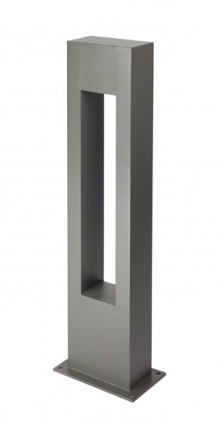 Stehleuchte IP65 Aluminium Glas Grau 90 cm GU10 Außen