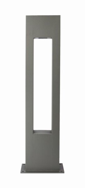 Stehleuchte IP65 Aluminium Glas Grau 90 cm GU10 Außen