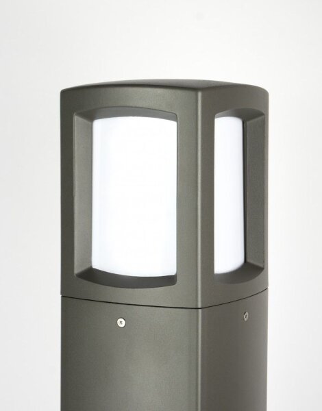 Kleine Wegeleuchte Dunkelgrau Aluminium E27 IP65 100 cm