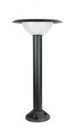 Schwarze Wegeleuchte E27 IP65 63 cm hoch blendarm