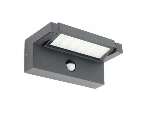 Applique murale LED dextérieur avec capteur de mouvement Aluminium Verre