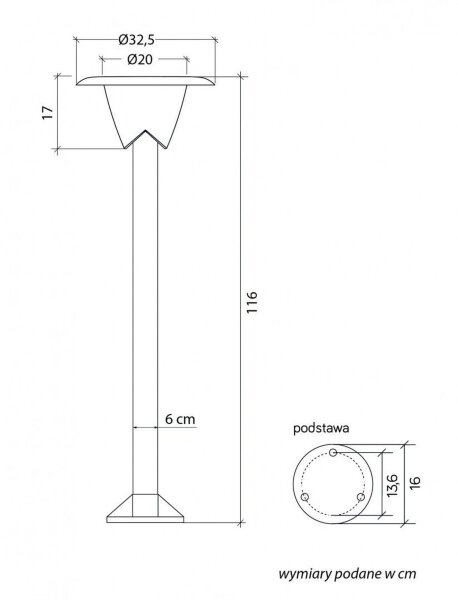 Luminaire dextérieur Blendarme Noir Blanc IP65 116 cm