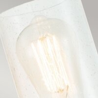 Kleine Wandlampe Metall Regenglas 27,1 cm hoch in Messing