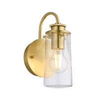 Lampe de salle de bain m&eacute;tal verre E27 IP44...