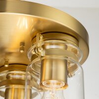 Lampe de plafonnier métal verre L : 28,2 cm en...