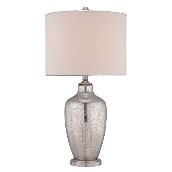 Lampe de table SASAR Crème Argent H:75cm Ø38cm Lampe